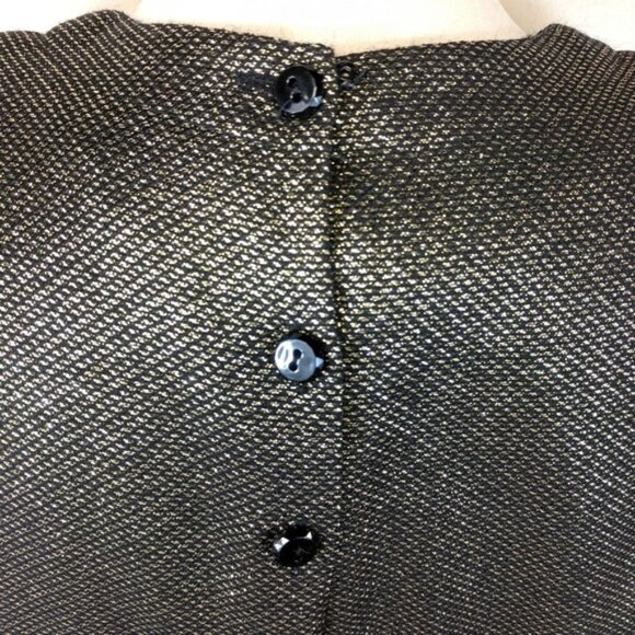 Vintage 80's Anne Klein Wool/Lurex Blouse Glam Holiday - Picture 2 of 8